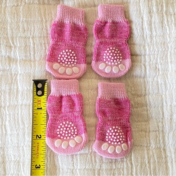 NEW collection of Dog Pink Shearling Booties, socks, hair bows, bandana XS/S - Picture 3 of 6